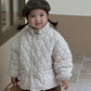 Girls Padded Cotton Clothes Fleece Thickened Floral Kids' Overcoat